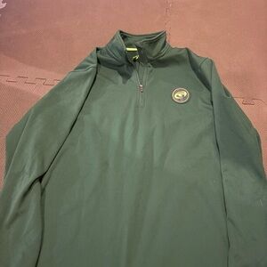 Green Quarter-Zip Pullover